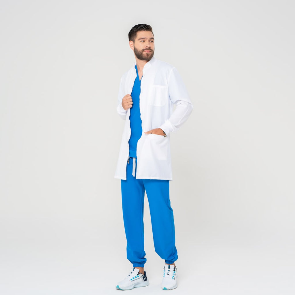 CUORE Bata Hombre Antifluidos Blanco | SMOu