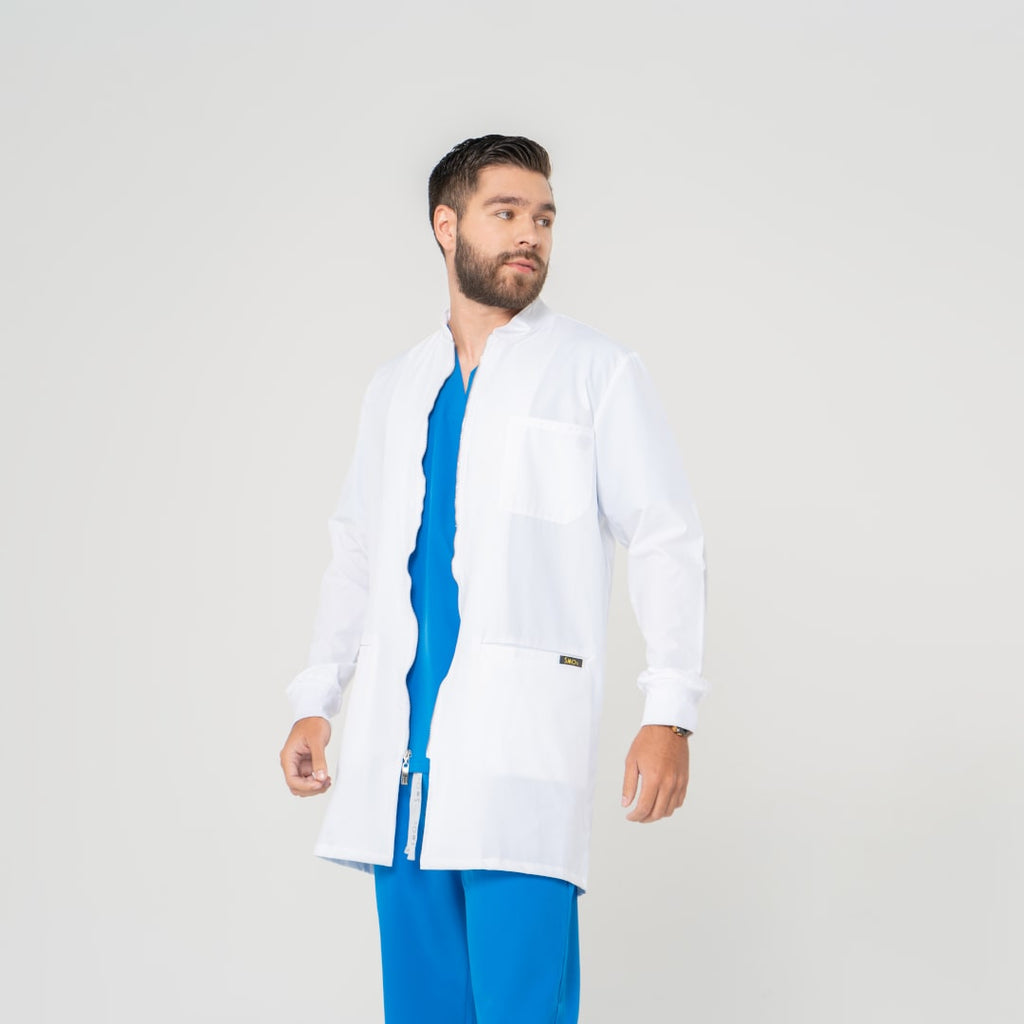 CUORE Bata Hombre Antifluidos Blanco | SMOu
