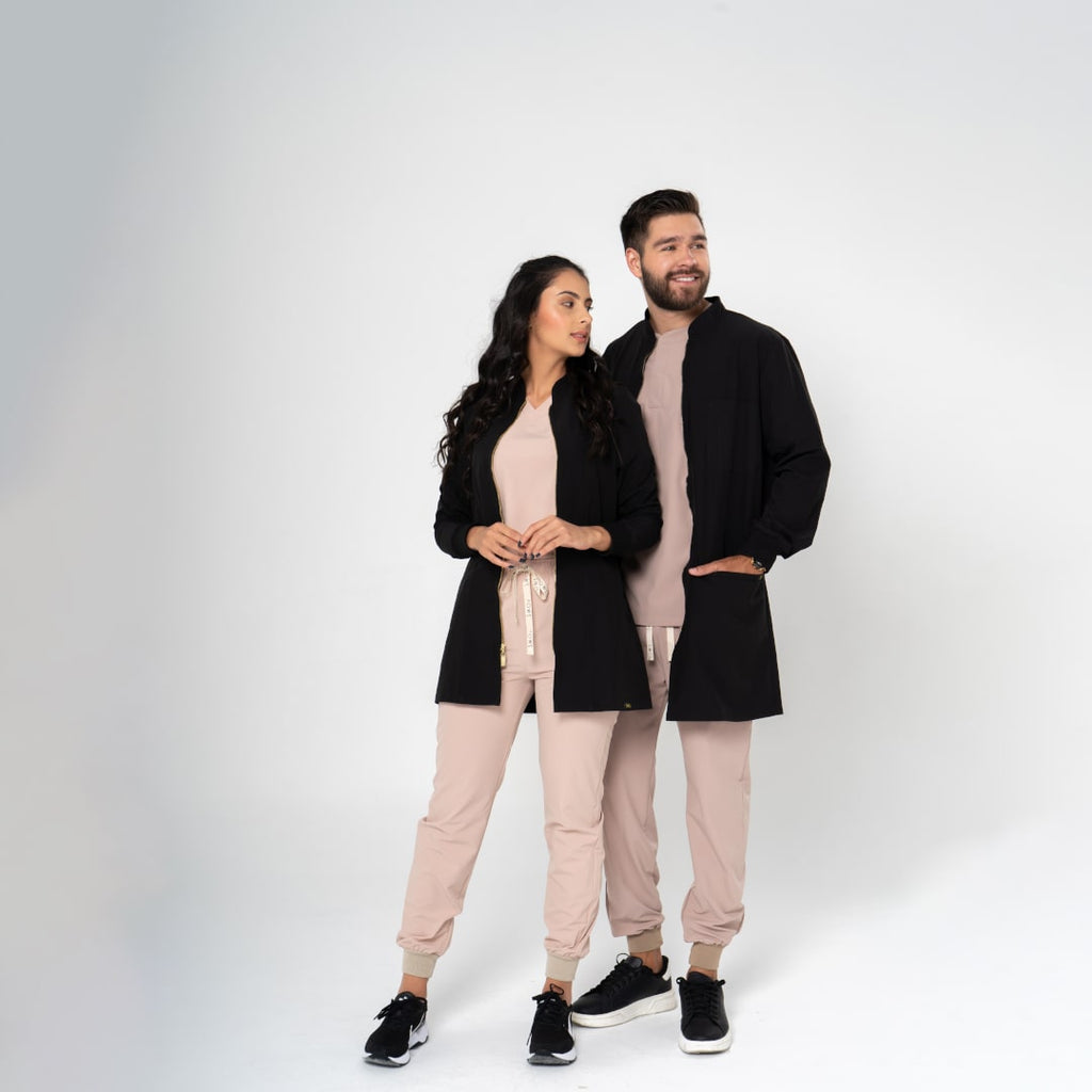 CUORE Bata Hombre Antifluidos Negro | SMOu