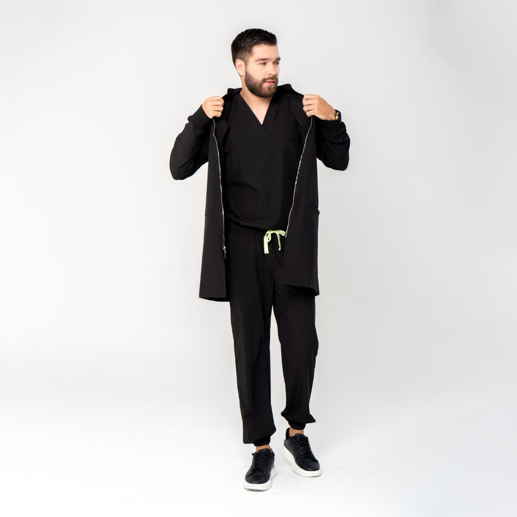 CUORE Bata Hombre Antifluidos Negro | SMOu