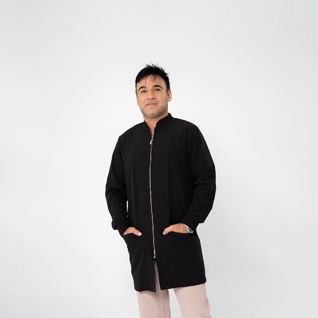 CUORE Bata Hombre Antifluidos Negro | SMOu