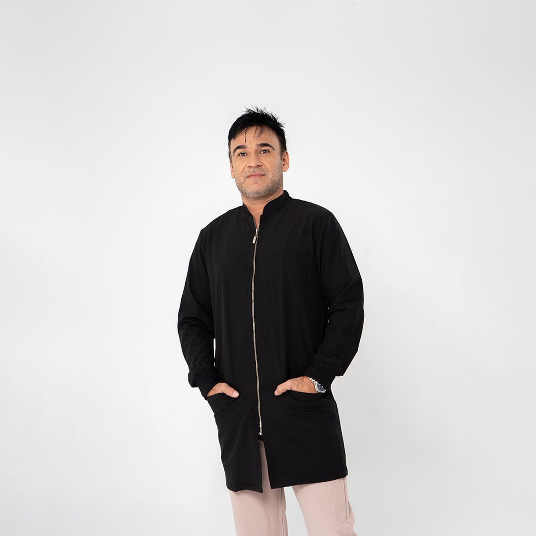 CUORE Bata Hombre Antifluidos Negro | SMOu